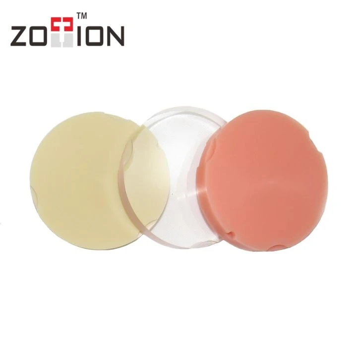 CAD CAM Round System 98mm Clear Pink Dental PMMA Discs